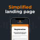 New simplified landing page